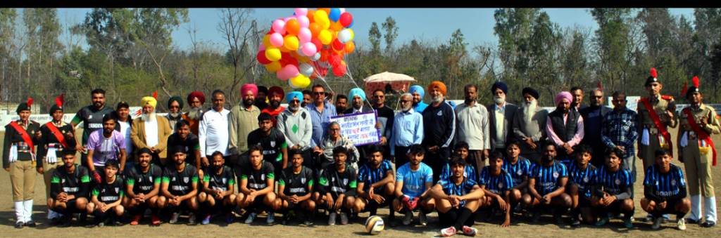 Annual football tournament begins in memory of late Manjit Singh Lali in village Langeri